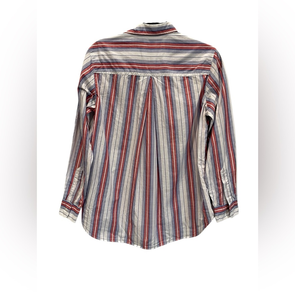 Anthropologie Blouse S GRAYSON Jasmine HERO Buttondown Stripe Cotton 01 - Picture 5 of 11